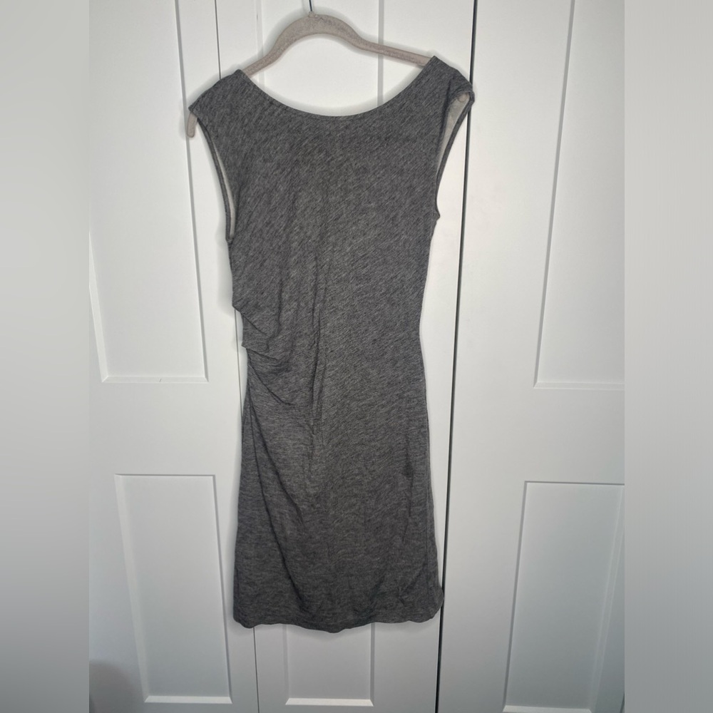 Ann Taylor Gray Ruched Sheath Dress